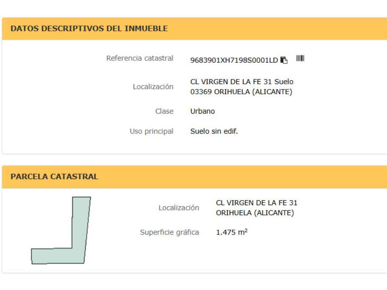 Landgrundstück zu verkaufen in Orihuela - 89.000 € (Ref: 10032255)