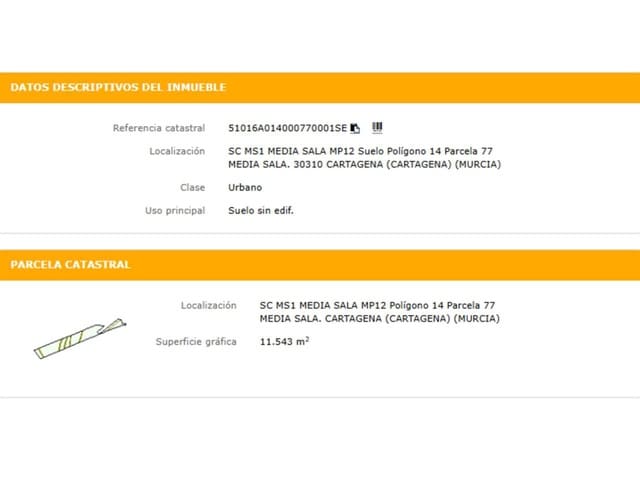 Teren niezagospodarowany na sprzedaż w Kartagena - 424 330 € (Ref: 10032260)