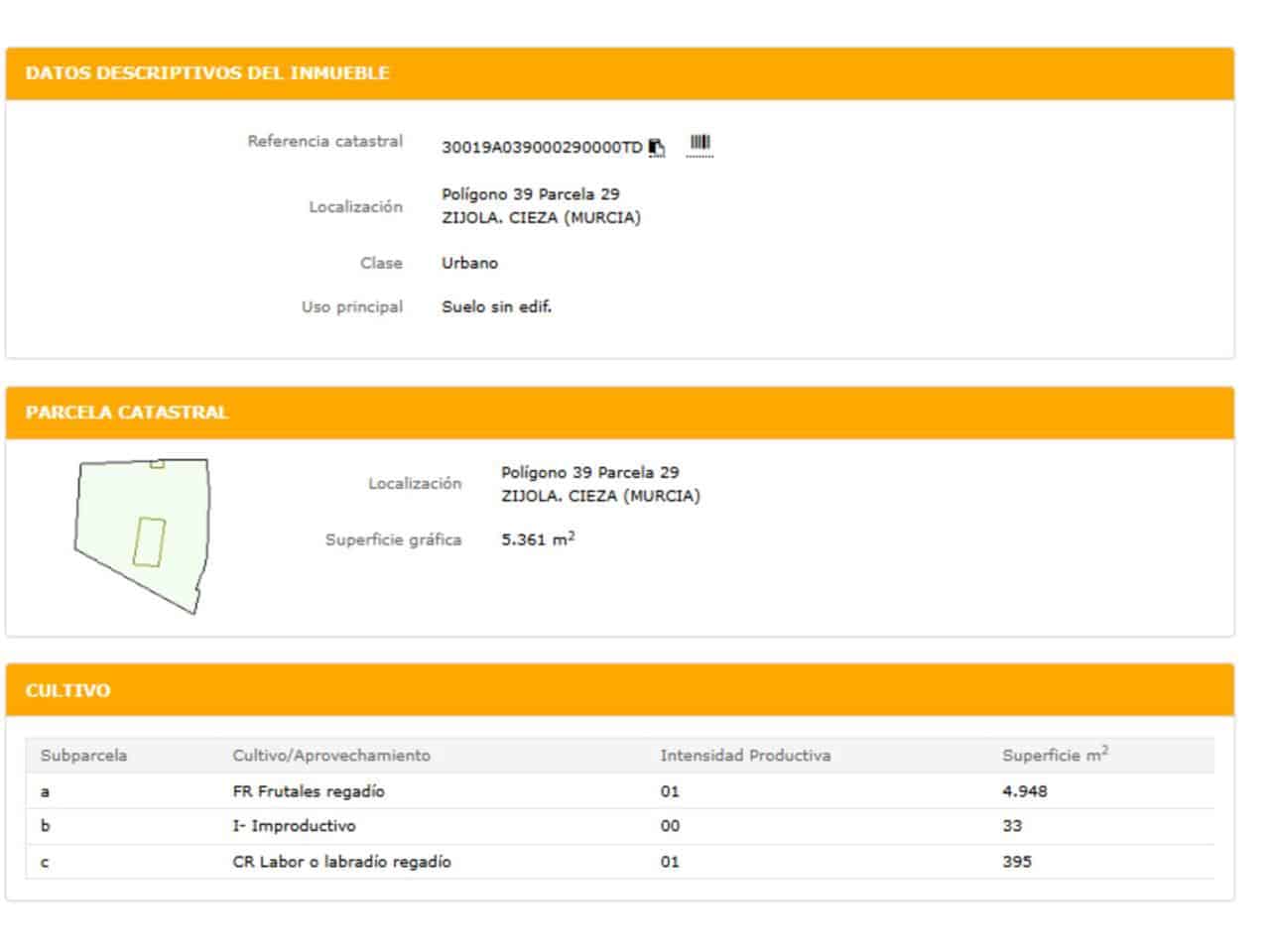 Rakentamaton maa myytävänä paikassa Cieza - 21 205 € (Ref: 10032293)