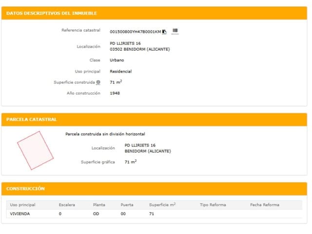Landgrundstück zu verkaufen in Benidorm - 99.000 € (Ref: 10032294)