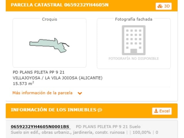 Byggegrund til salg i La Villajoyosa / Vila Joiosa - € 328.200 (Ref: 10032324)
