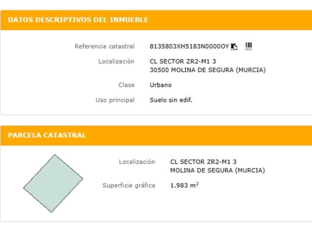 Terre non Aménagée à vendre à Molina de Segura - 678 000 € (Ref: 10032332)