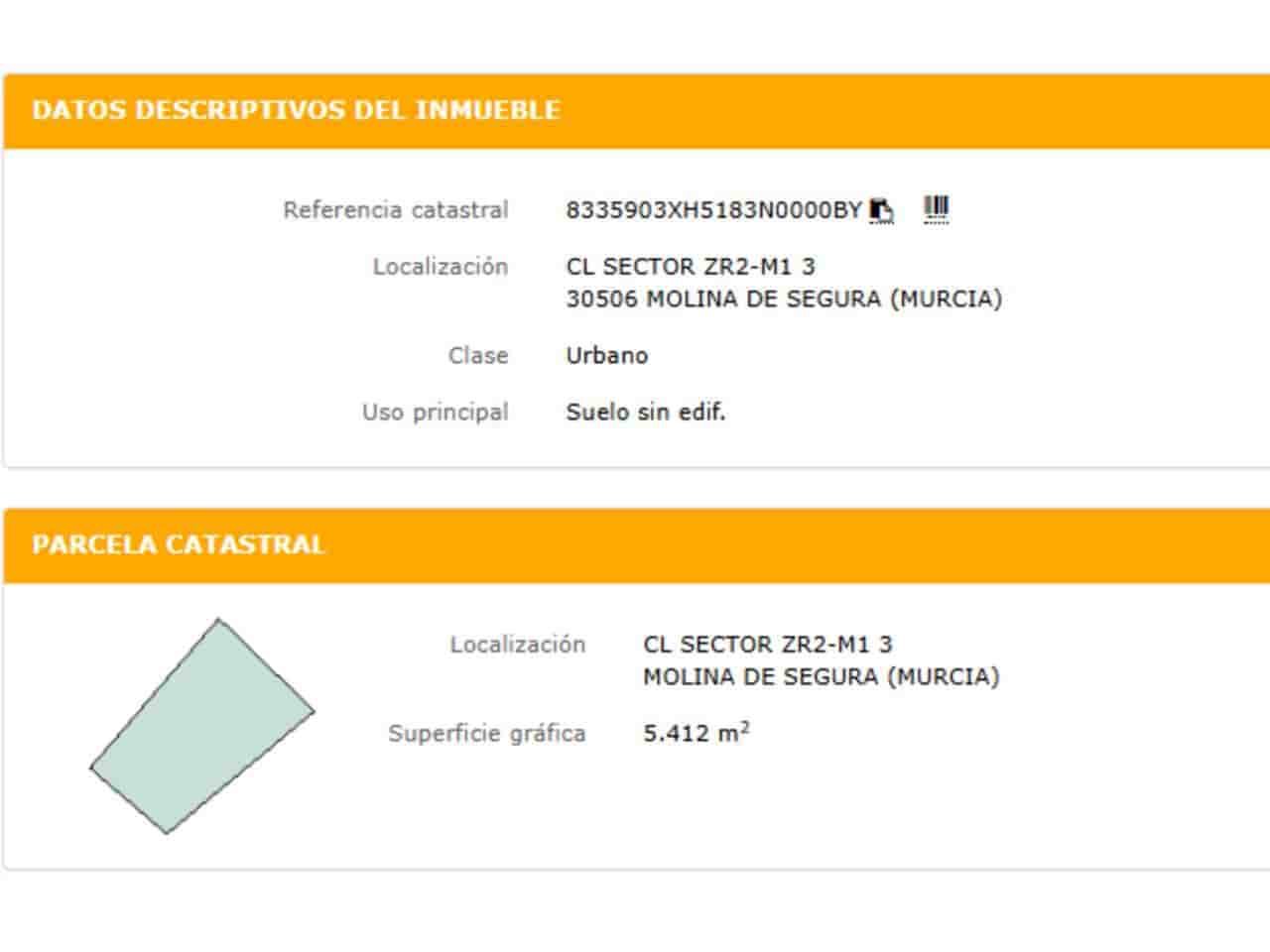 Terre non Aménagée à vendre à Molina de Segura - 678 000 € (Ref: 10032332)