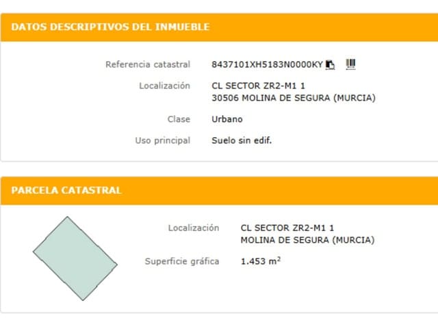 Terre non Aménagée à vendre à Molina de Segura - 678 000 € (Ref: 10032332)