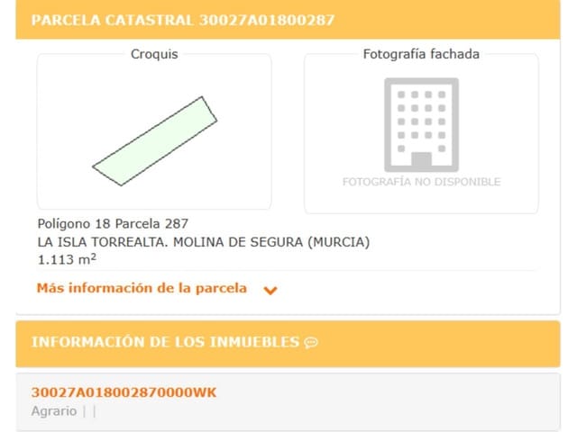 Terre non Aménagée à vendre à Molina de Segura - 160 000 € (Ref: 10032351)