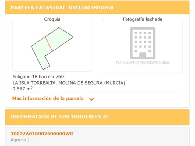 Terre non Aménagée à vendre à Molina de Segura - 160 000 € (Ref: 10032351)