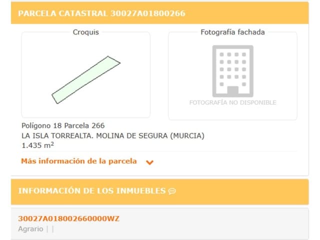Terre non Aménagée à vendre à Molina de Segura - 160 000 € (Ref: 10032351)