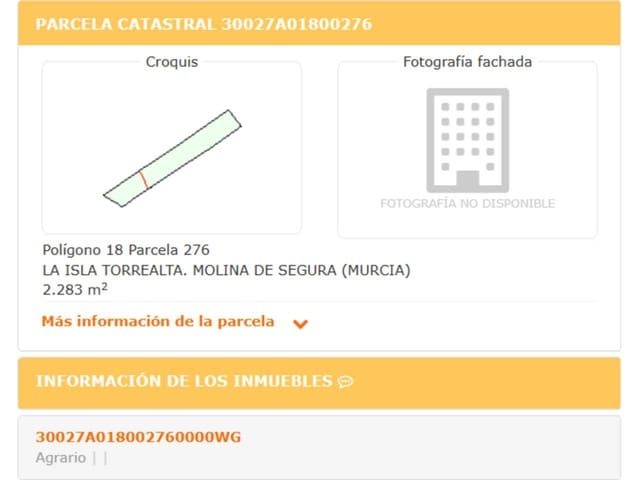 Terre non Aménagée à vendre à Molina de Segura - 160 000 € (Ref: 10032351)