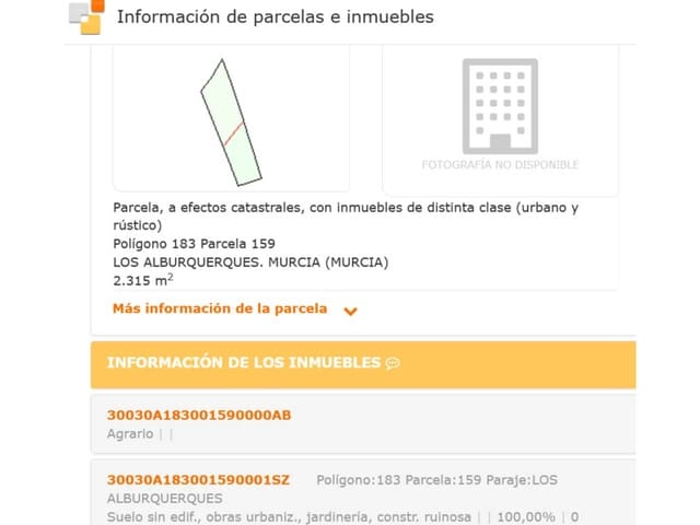 Solar/Parcela en Murcia ciudad en venta - 180.000 € (Ref: 10032359)