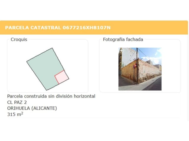 Area Edificabile in vendita in Orihuela ciudad, Orihuela - 125.000 € (Rif: 10032363)