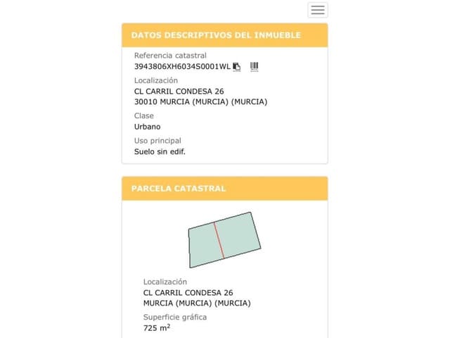 Solar/Parcela en Murcia ciudad en venta - 420.000 € (Ref: 10032364)