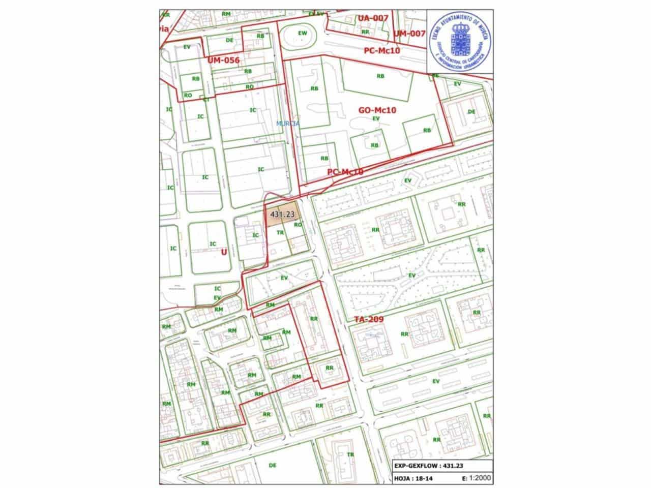 Terrain à Bâtir à vendre à Murcie ville - 420 000 € (Ref: 10032364)