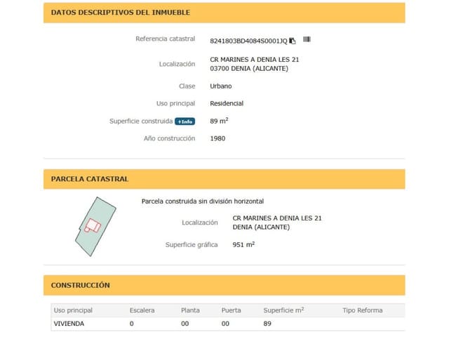 Tomt till salu i Dénia - 1 440 000 € (Ref: 10061099)