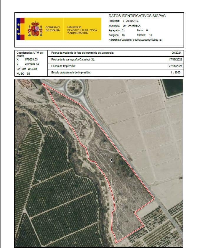 Undeveloped Land for sale in Orihuela - € 101,500 (Ref: 9980989)