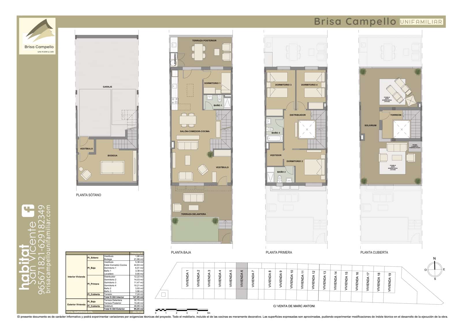 4 chambre Villa/Maison Mitoyenne à vendre à El Campello avec piscine garage - 499 000 € (Ref: 10030968)