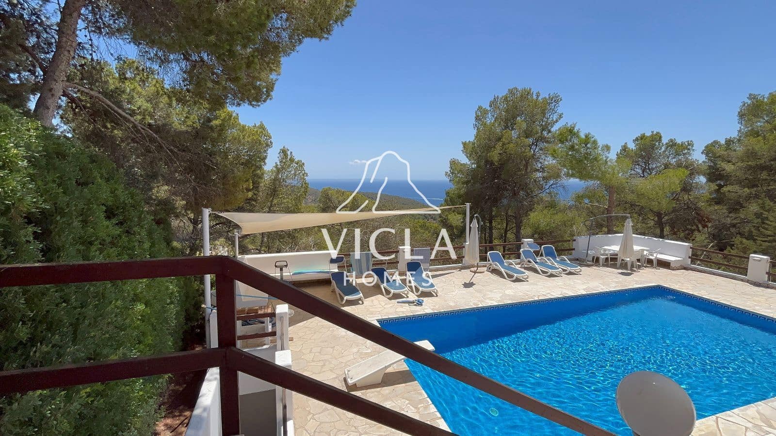 2 sovrum Villa att hyra i Es Cubells med pool garage - 4 500 € (Ref: 10102982)