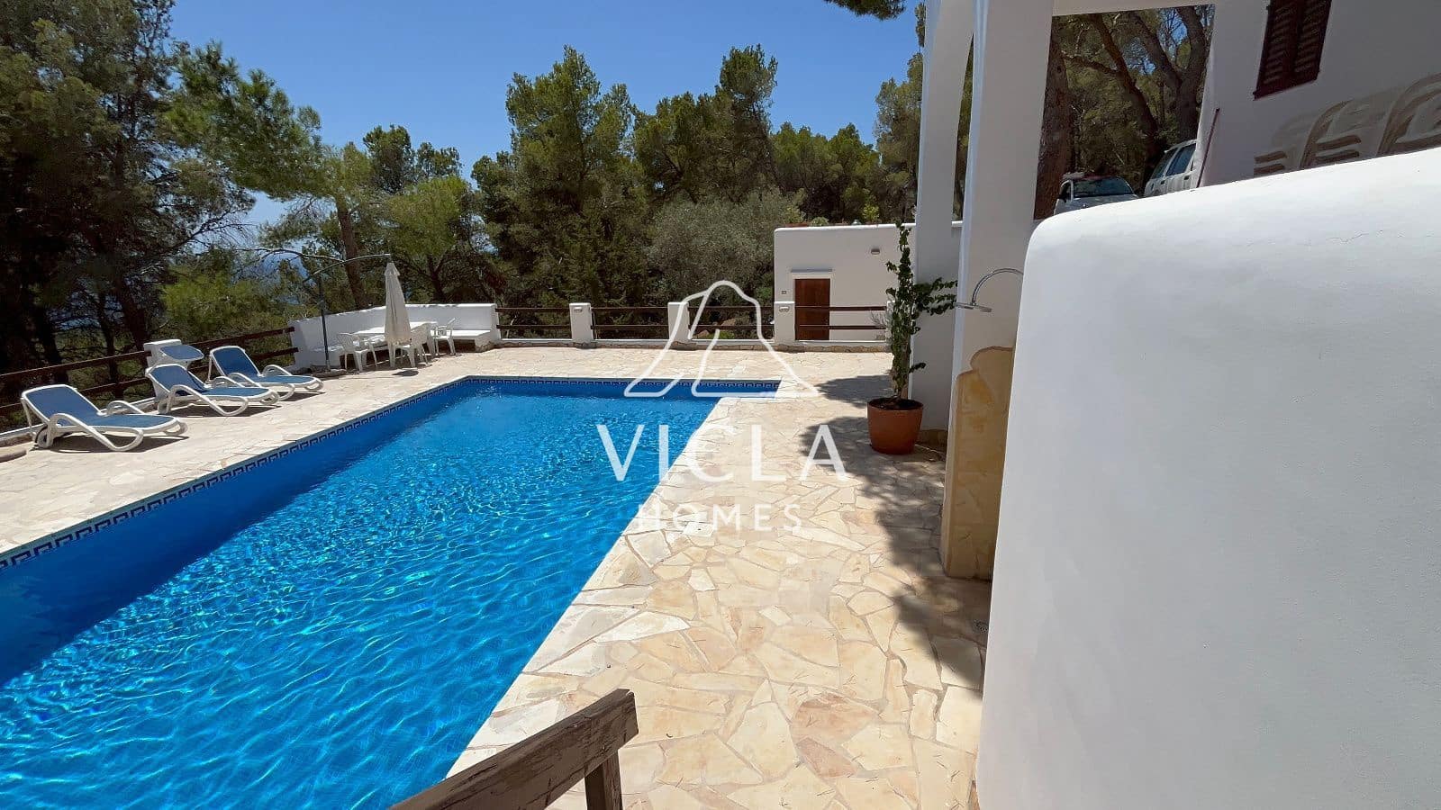 2 sovrum Villa att hyra i Es Cubells med pool garage - 4 500 € (Ref: 10102982)