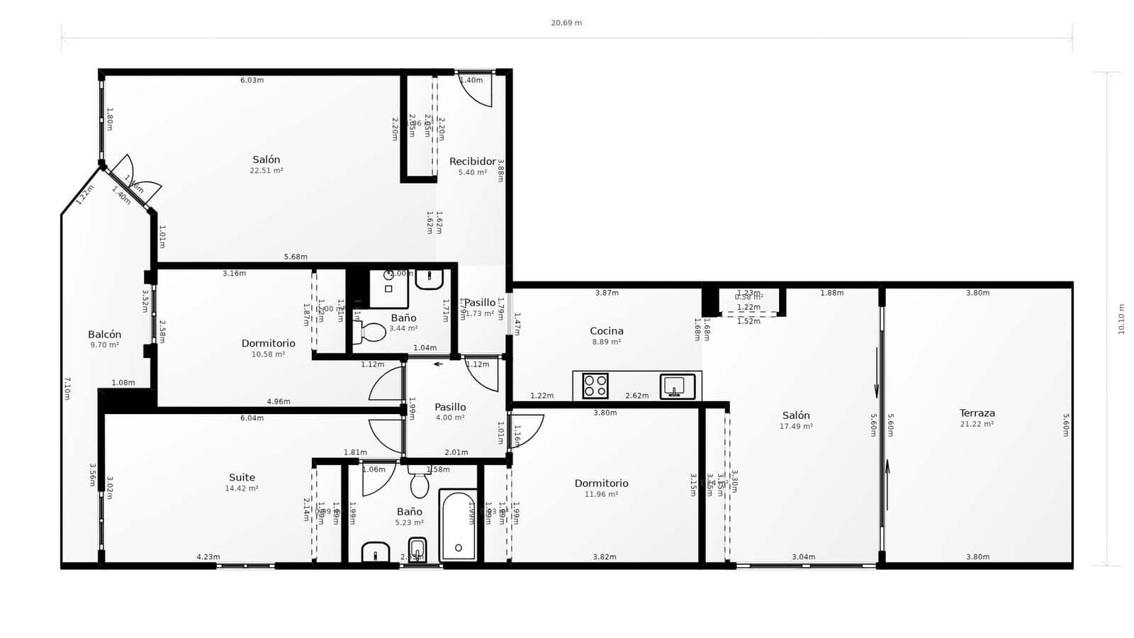 3 camera da letto Appartamento in vendita in La Cala Hills con piscina garage - 395.000 € (Rif: 10078654)
