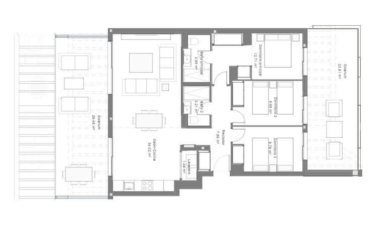 3 soverom Penthouse til salgs i Torremolinos med svømmebasseng garasje - € 802 000 (Ref: 10089841)