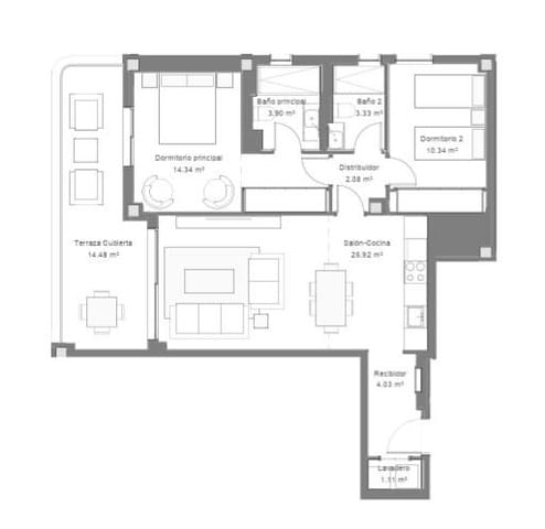 2 slaapkamer Penthouse te koop in Torremolinos met zwembad garage - € 481.000 (Ref: 10089843)