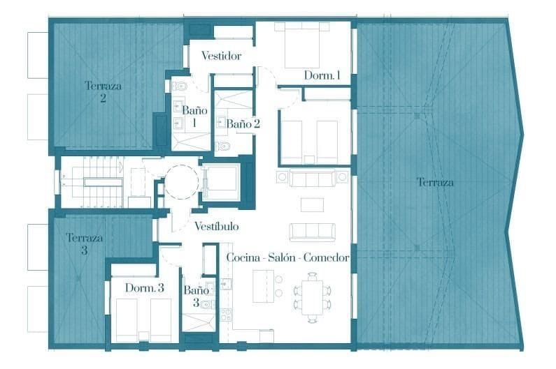 3 chambre Penthouse à vendre à Mijas avec piscine garage - 770 000 € (Ref: 10161612)
