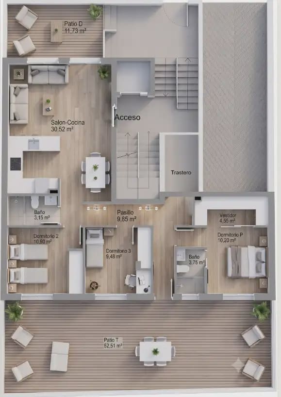 3 slaapkamer Flat te koop in Las Gabias met garage - € 148.000 (Ref: 10155574)