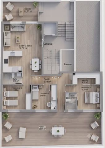 3 slaapkamer Flat te koop in Las Gabias met garage - € 148.000 (Ref: 10155574)
