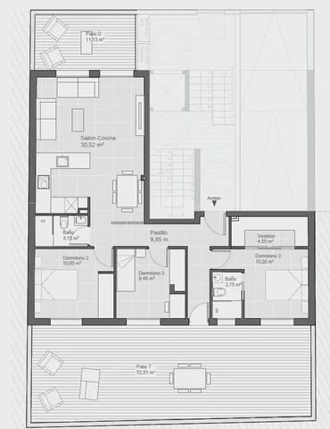 3 slaapkamer Flat te koop in Las Gabias met garage - € 148.000 (Ref: 10155574)