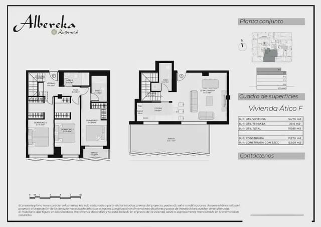 3 soverom Penthouse til salgs i La Alberca, Murcia by med svømmebasseng garasje - € 280 000 (Ref: 10172182)