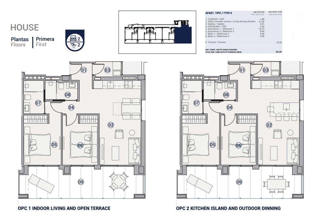2 chambre Appartement à vendre à La Villajoyosa / Vila Joiosa avec piscine garage - 737 000 € (Ref: 10041354)
