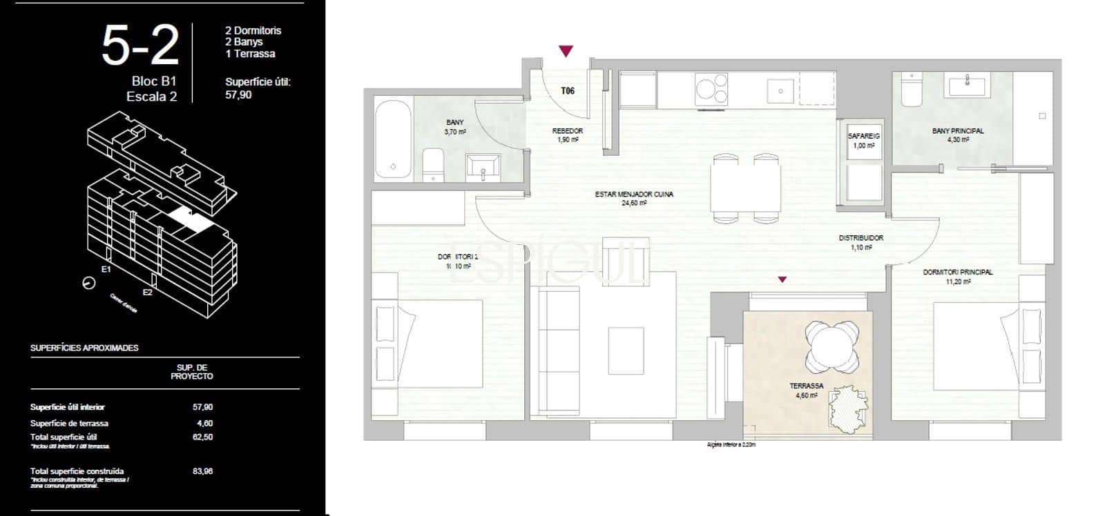 2 quarto Apartamento para venda em Barcelona cidade com piscina - 510 000 € (Ref: 10016441)