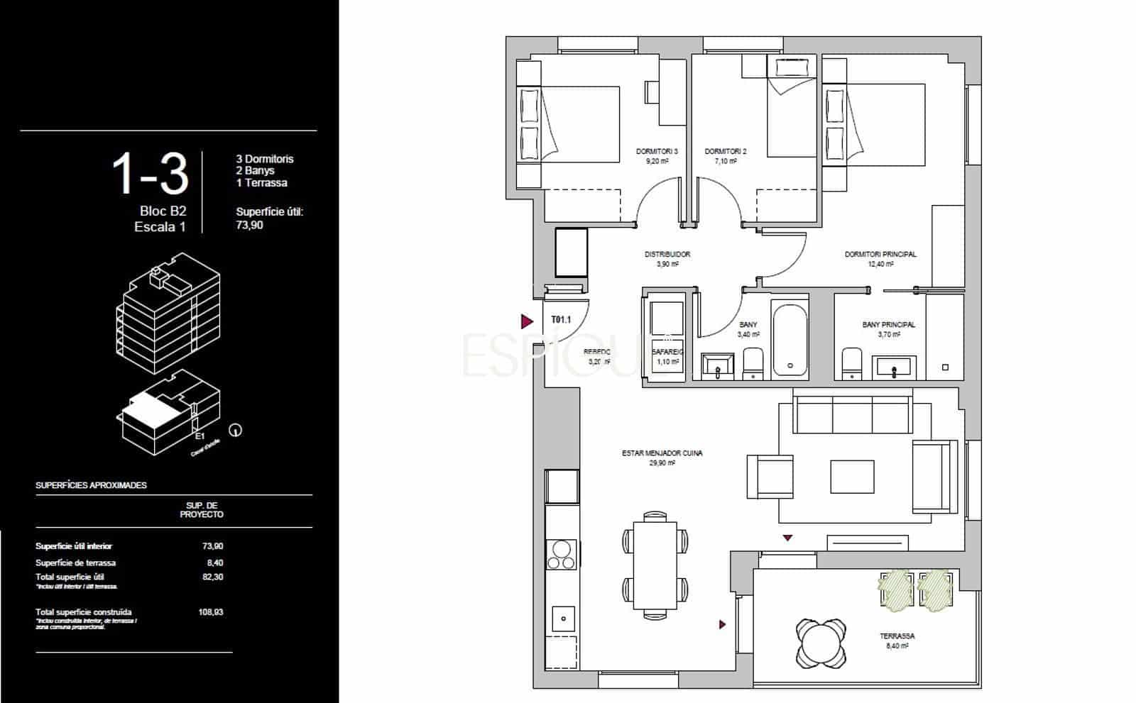 3 bedroom Flat for sale in Barcelona city with pool - € 580,000 (Ref: 10016444)