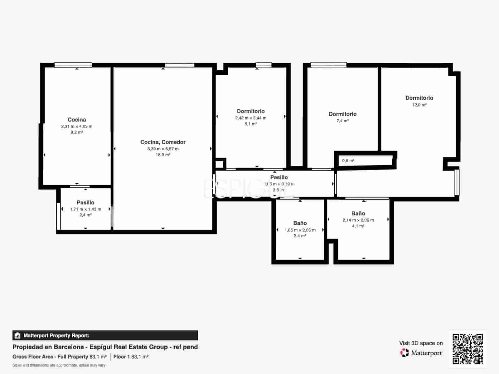 3 slaapkamer Flat te koop in Barcelona stad met garage - € 510.000 (Ref: 10016450)