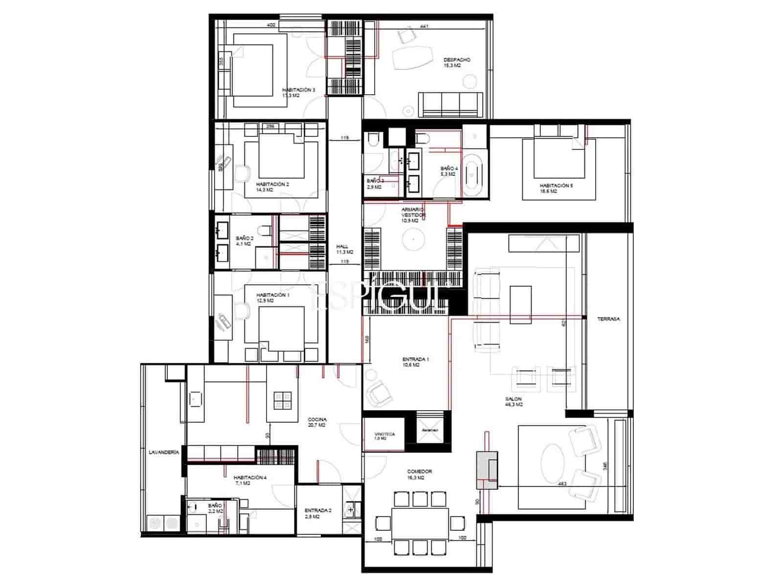 5 bedroom Flat for sale in Barcelona city with garage - € 2,800,000 (Ref: 10016470)