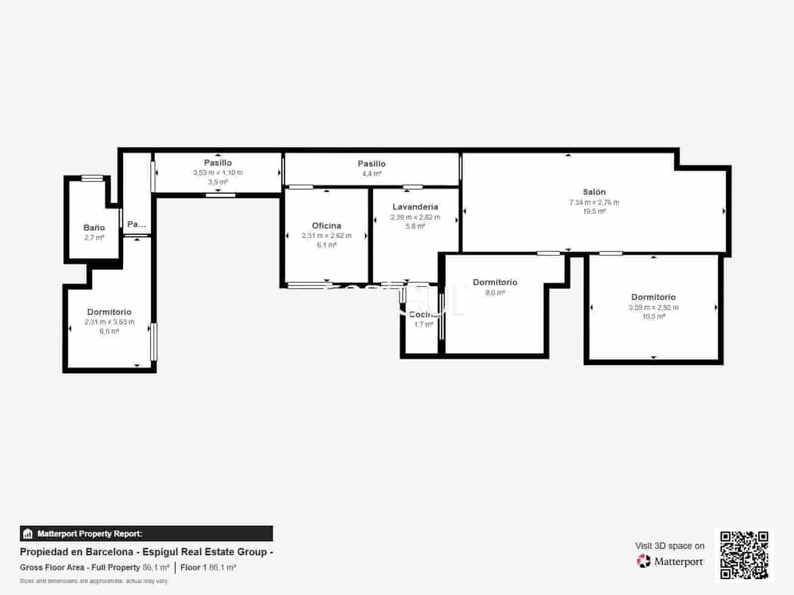 4 sypialnia Mieszkanie na sprzedaż w Miasto Barcelona - 555 000 € (Ref: 10039427)