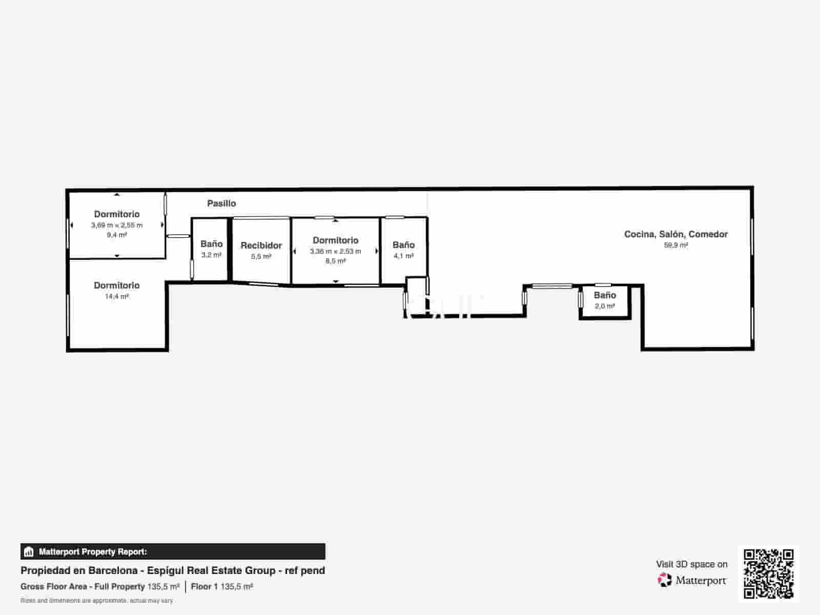 Piso de 3 habitaciones en Barcelona ciudad en venta - 845.000 € (Ref: 10125242)