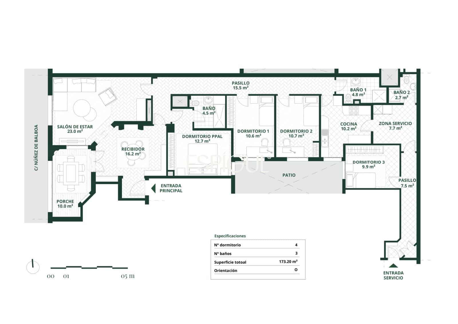 4 Zimmer Wohnung zu verkaufen in Madrid Stadt - 3.100.000 € (Ref: 10016165)