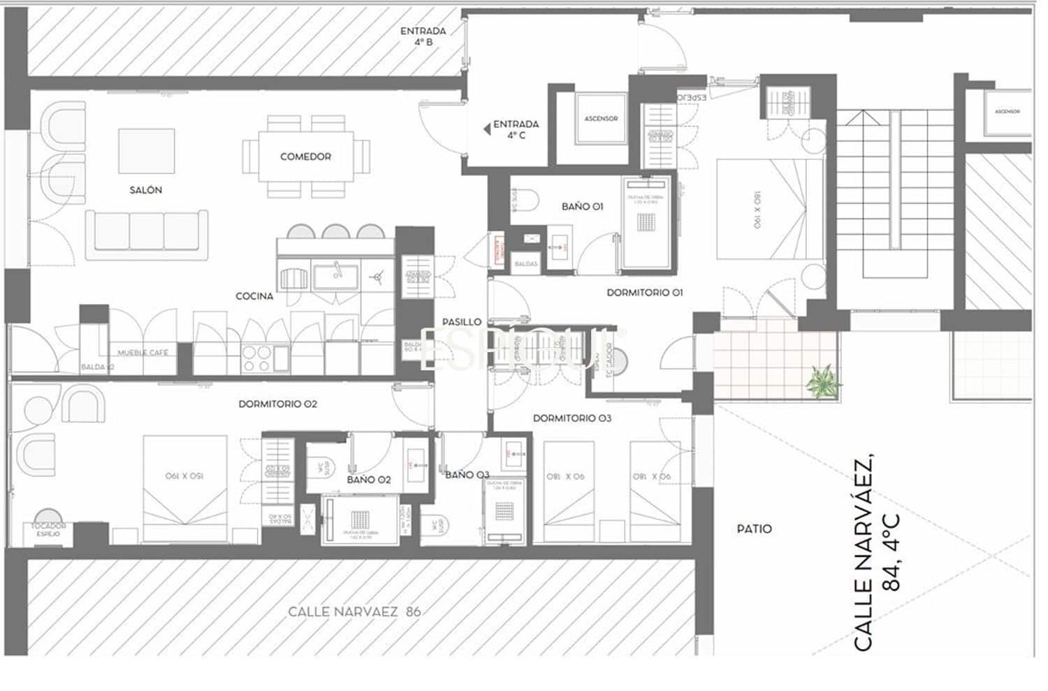 3 makuuhuone Asunto myytävänä paikassa Madrid kaupunki mukana 
autotalli - 1 769 000 € (Ref: 10016166)