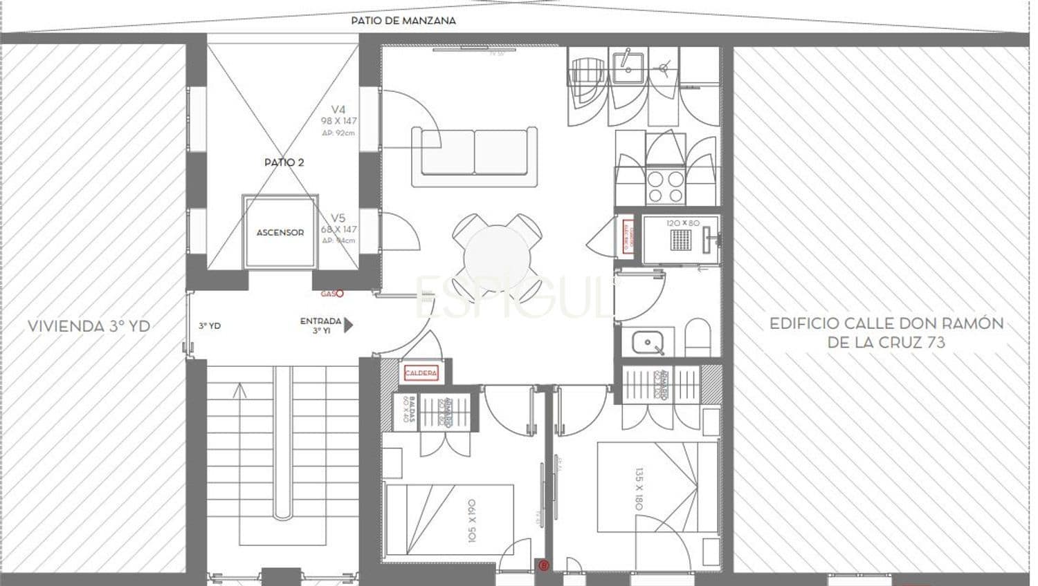2 makuuhuone Asunto myytävänä paikassa Madrid kaupunki - 829 000 € (Ref: 10016185)