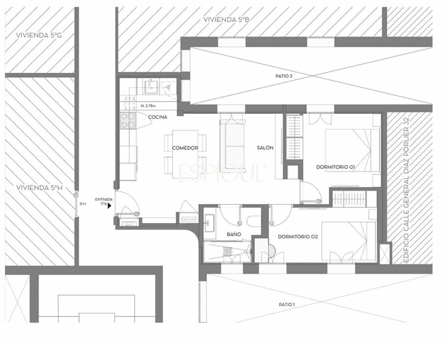 2 makuuhuone Asunto myytävänä paikassa Madrid kaupunki - 859 000 € (Ref: 10016186)