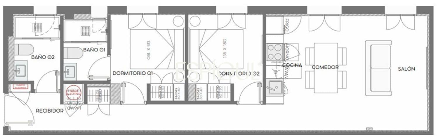 2 chambre Appartement à vendre à Madrid ville - 929 000 € (Ref: 10016188)
