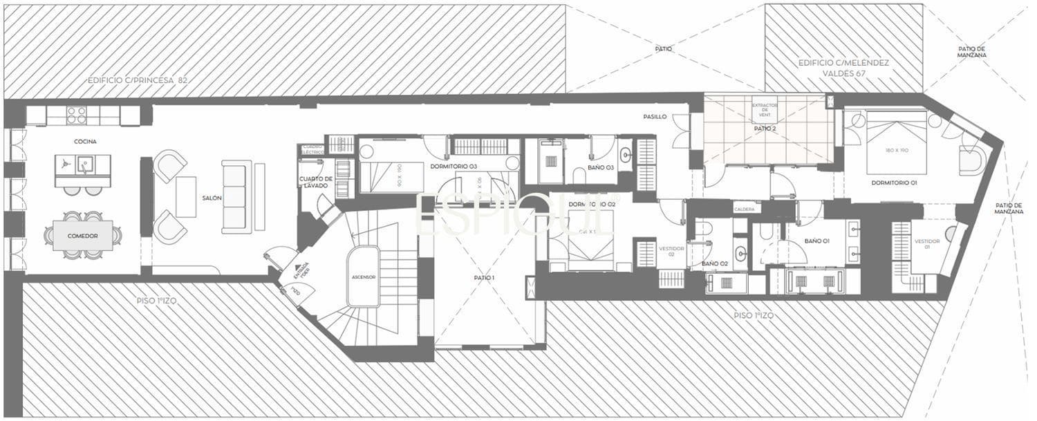 3 Zimmer Wohnung zu verkaufen in Madrid Stadt - 1.339.000 € (Ref: 10016190)