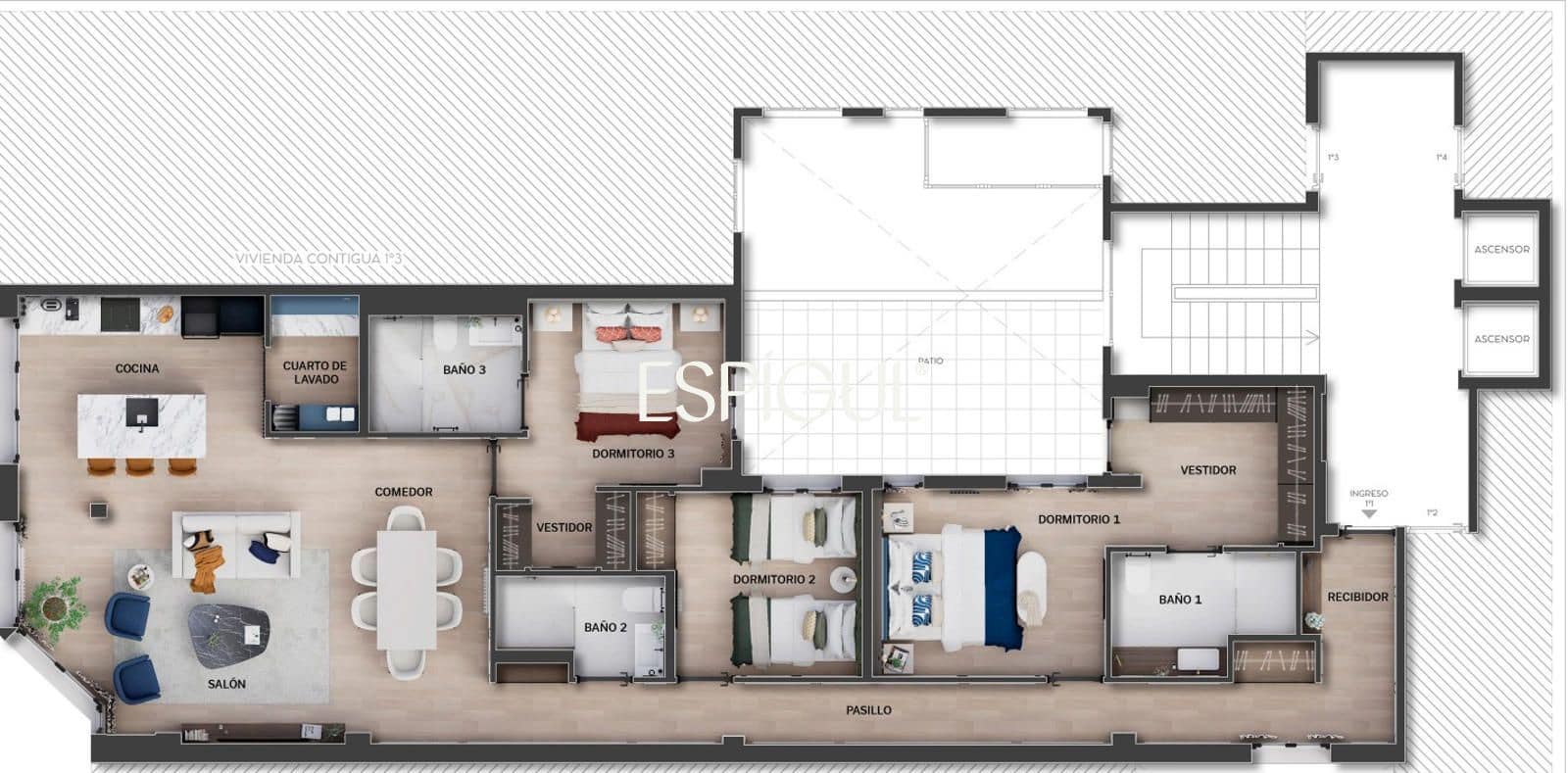 3 quarto Apartamento para venda em Madrid cidade com garagem - 1 809 000 € (Ref: 10016214)