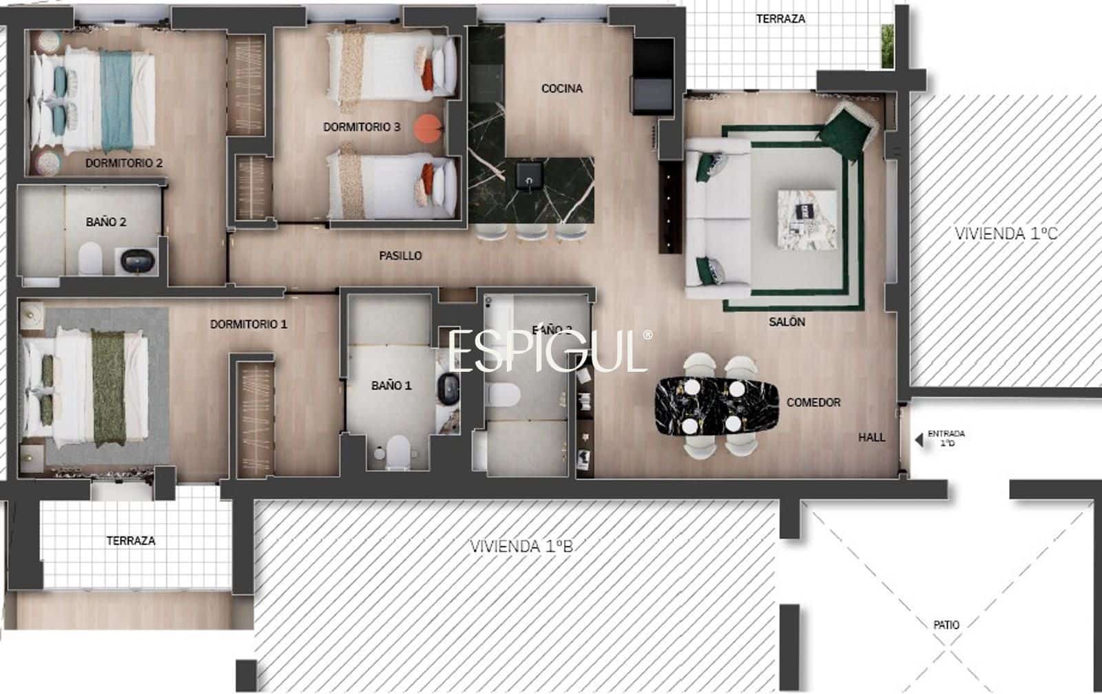 3 bedroom Flat for sale in Madrid city with garage - € 1,919,000 (Ref: 10016218)