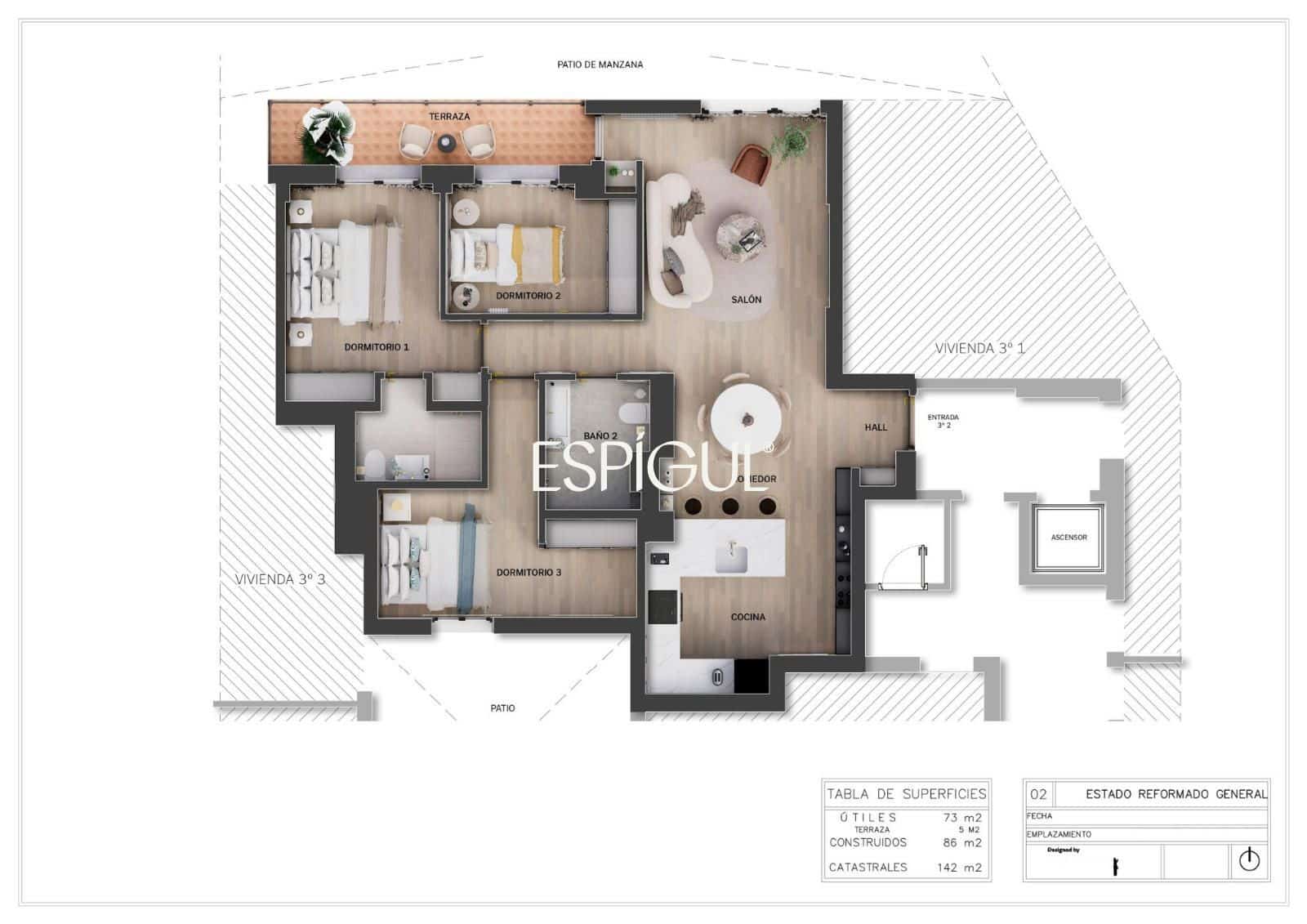3 sovrum Lägenhet till salu i Madrid stad - 1 779 000 € (Ref: 10016224)