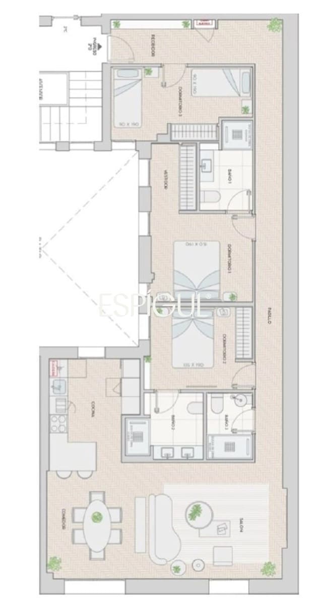 3 makuuhuone Asunto myytävänä paikassa Madrid kaupunki - 1 279 000 € (Ref: 10016273)