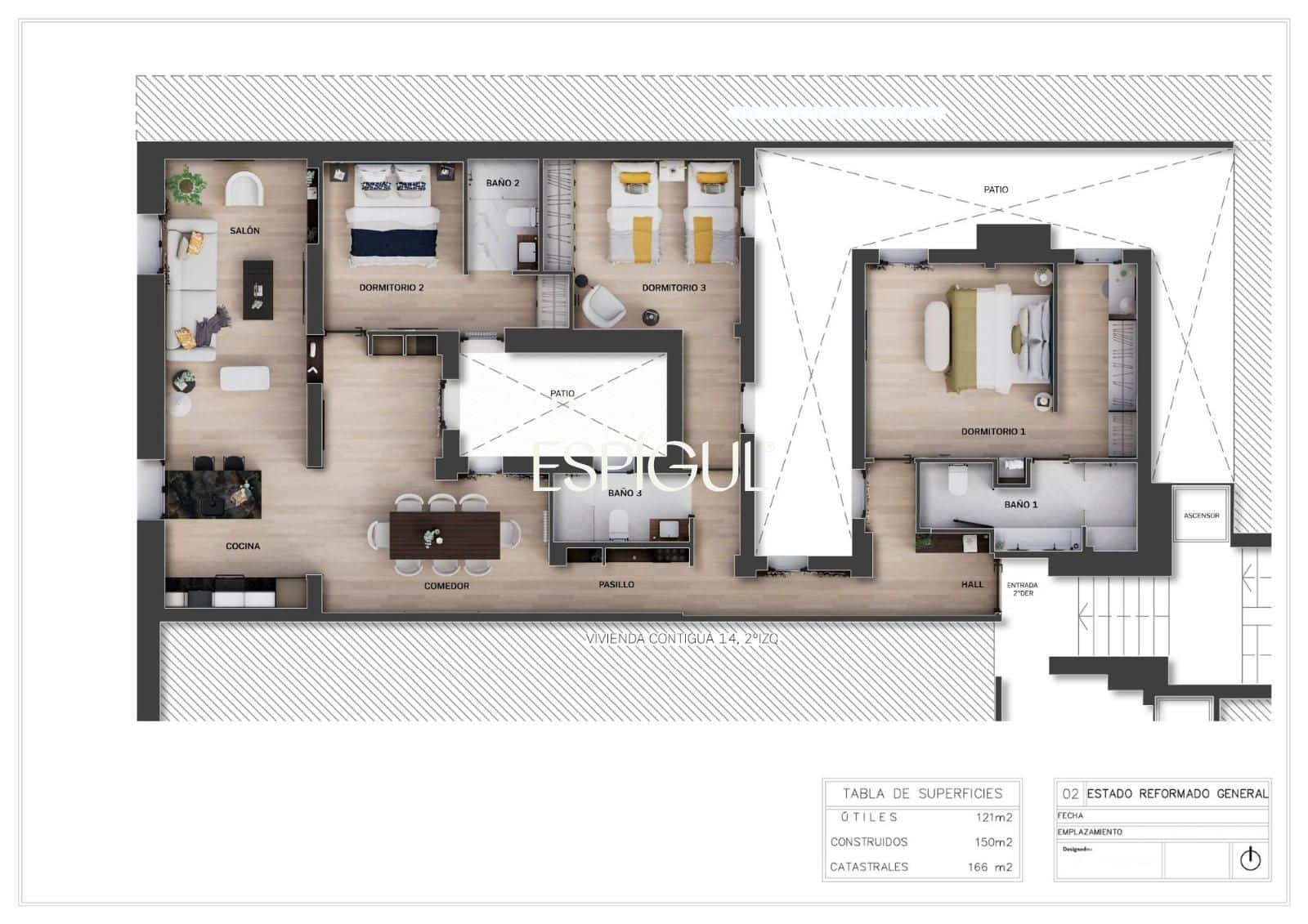 3 slaapkamer Flat te koop in Madrid stad - € 1.729.000 (Ref: 10016280)