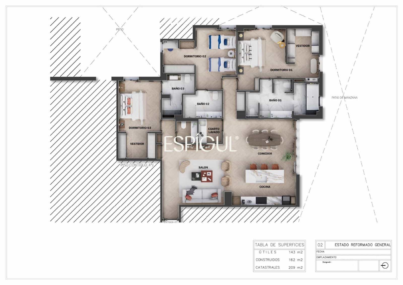 3 slaapkamer Flat te koop in Madrid stad met garage - € 2.409.000 (Ref: 10016283)