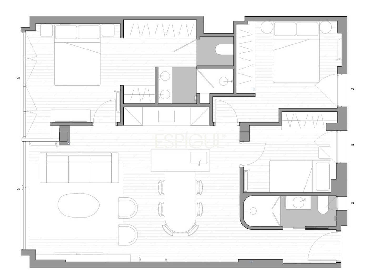 3 camera da letto Appartamento in vendita in Madrid citta - 1.140.000 € (Rif: 10031167)