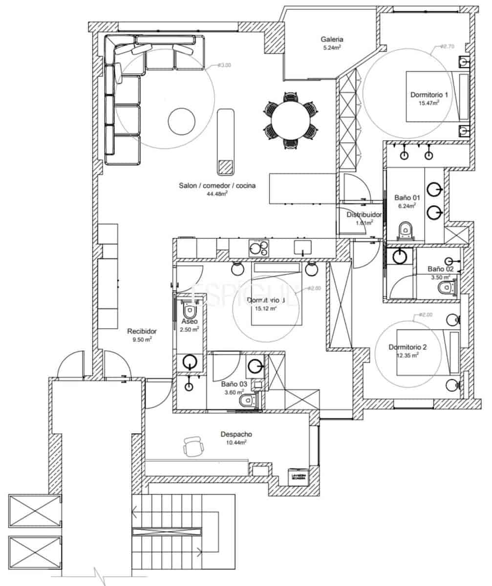 3 sovrum Lägenhet till salu i Madrid stad - 1 580 000 € (Ref: 10033258)